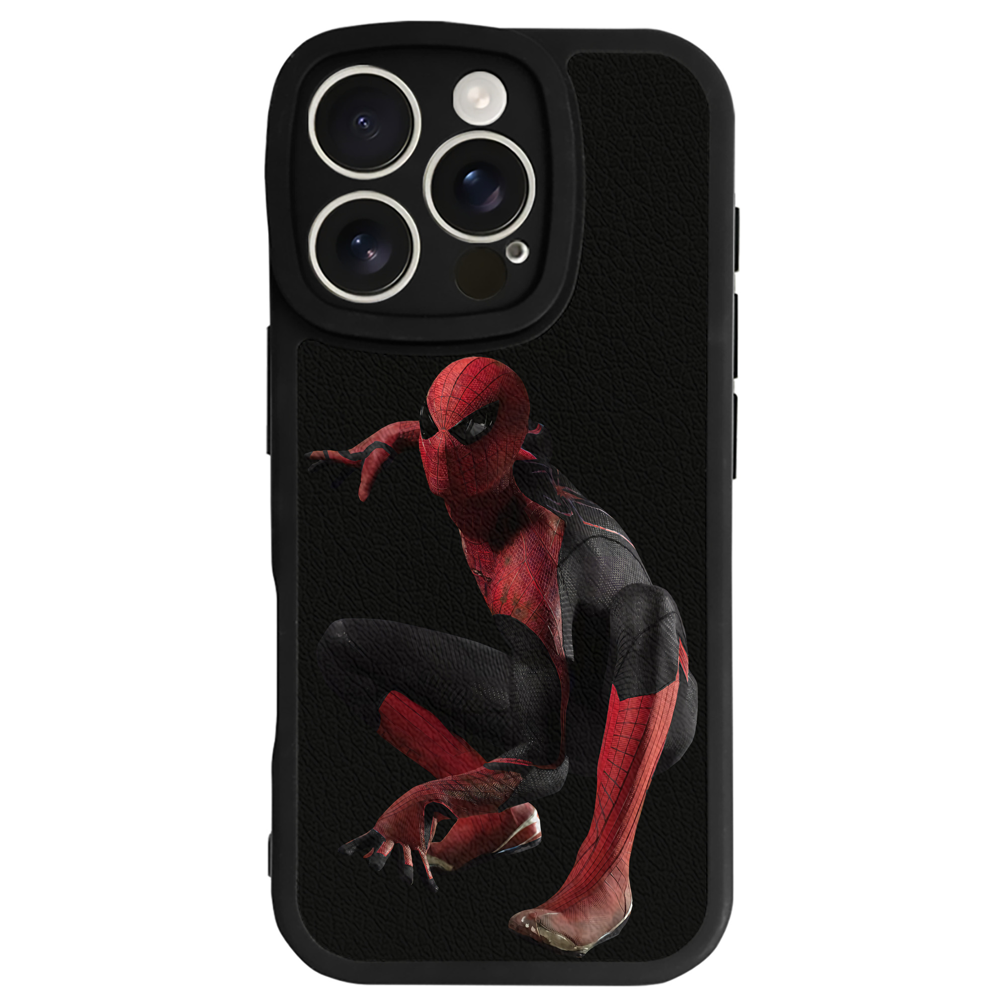 Spider Man スパイダーマン 【iPhone 16シリーズ対応】シリコンスマホケース（レザー調） 材質：シリコン